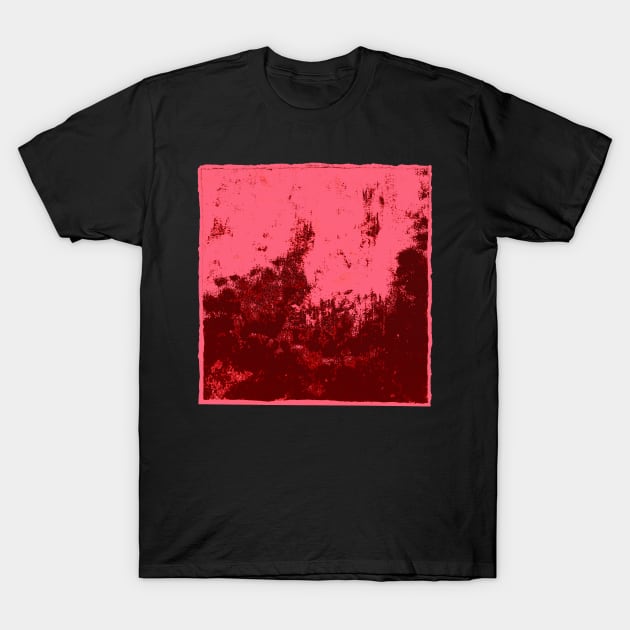 Citywave through Window in Rose and Maroon T-Shirt by BlackArtichoke